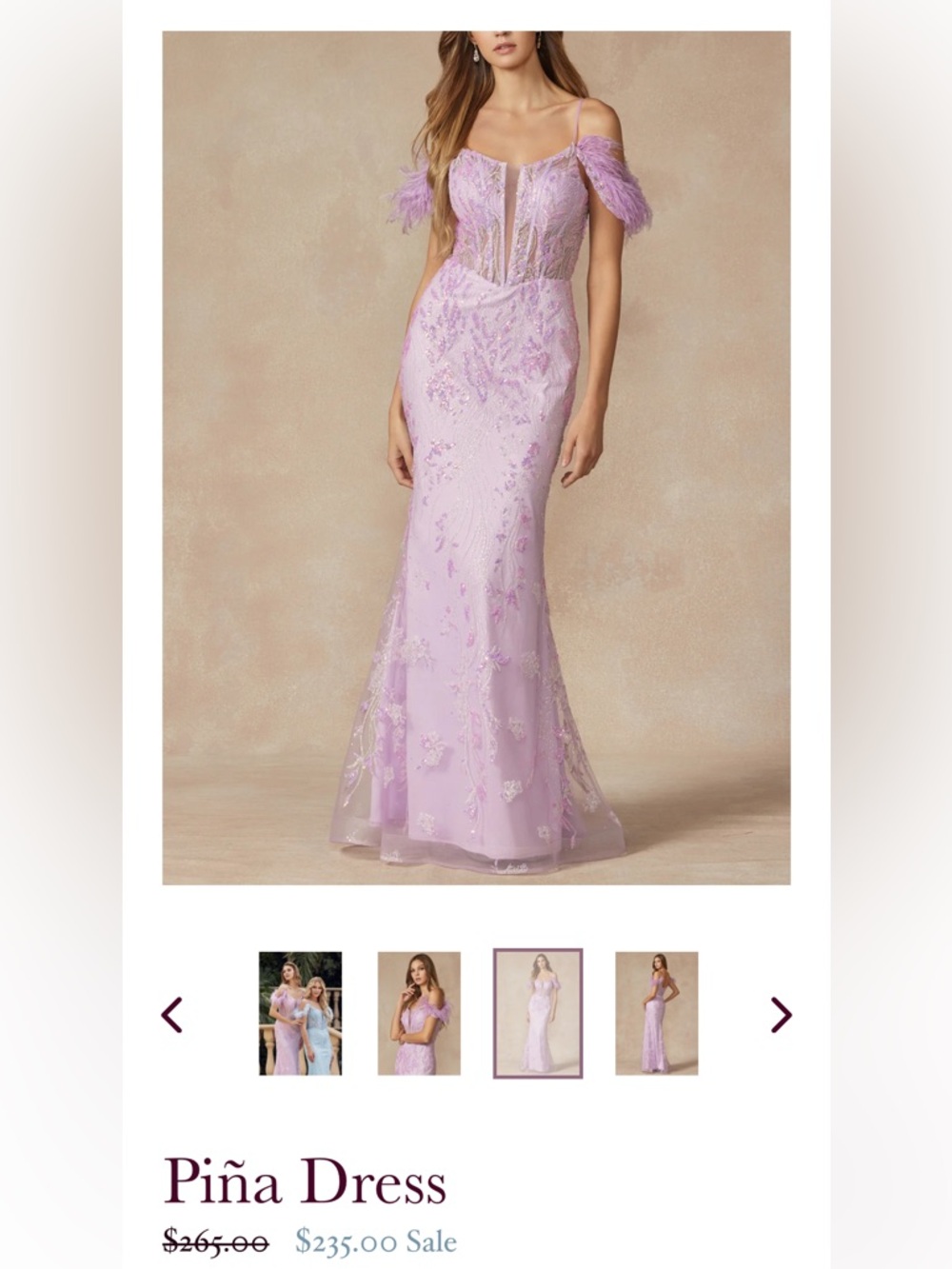 Lilac Prom dress-WILL NEGOTIATE